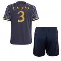 Dětský Fotbalový dres Real Madrid Eder Militao #3 2023-24 Venkovní Krátký Rukáv (+ trenýrky)